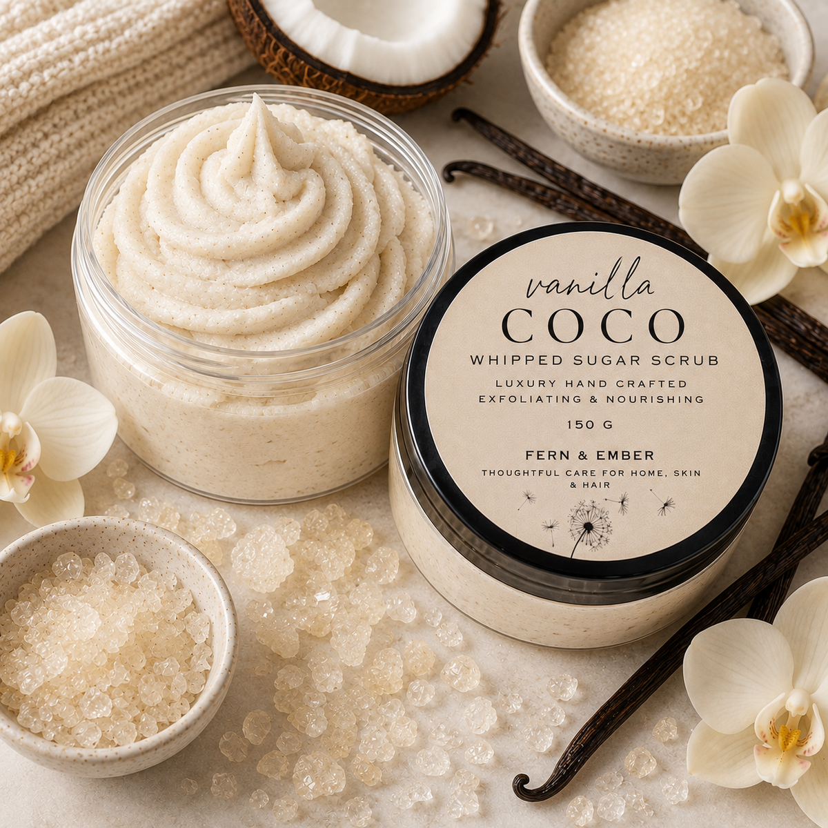 Vanilla Coco Whipped Sugar Scrub