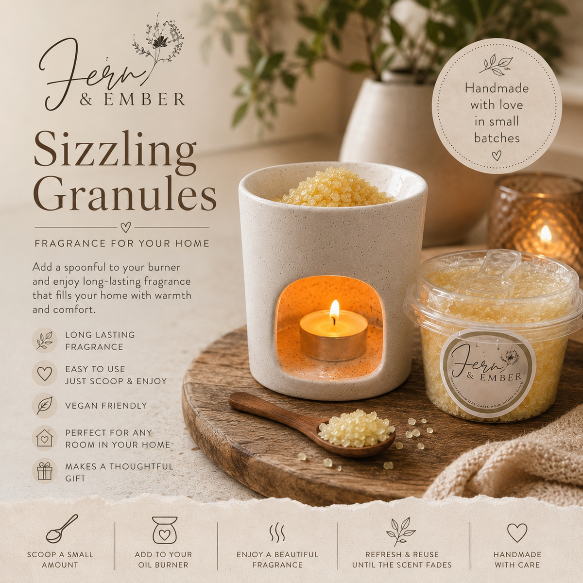 Fern & Ember Luxury Simmering Granules | 200g | Choose Your Scent