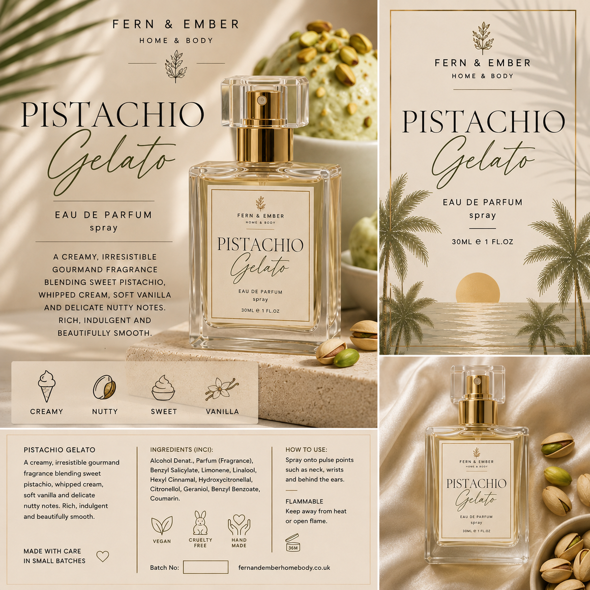 Pistachio Gelato Eau De Parfum Spray 30ml