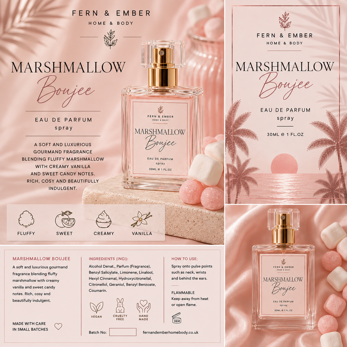 Marshmallow Boujee Eau De Parfum 30ml by Fern & Ember