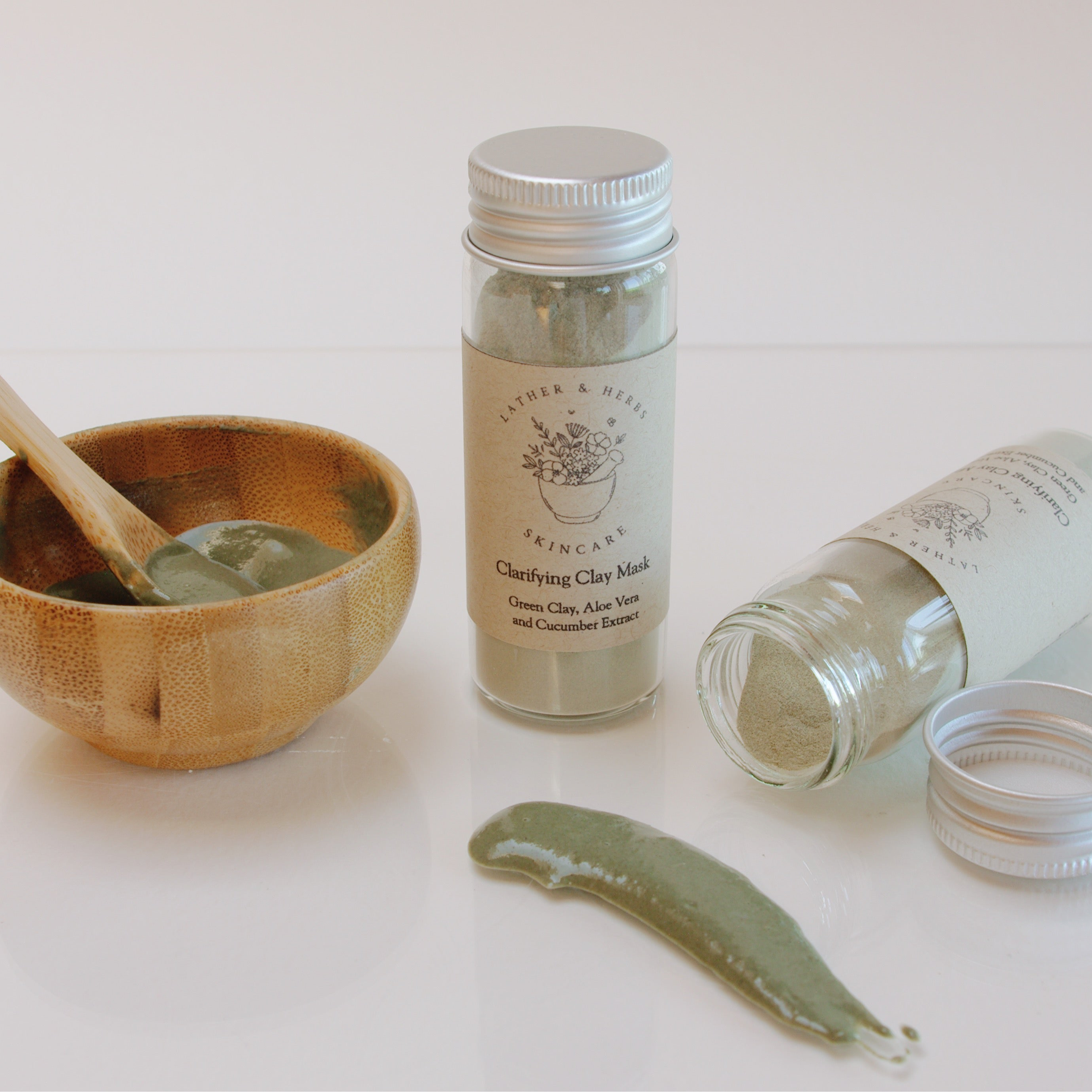 Green Clay, Aloe Vera & Cucumber Extract Face Mask