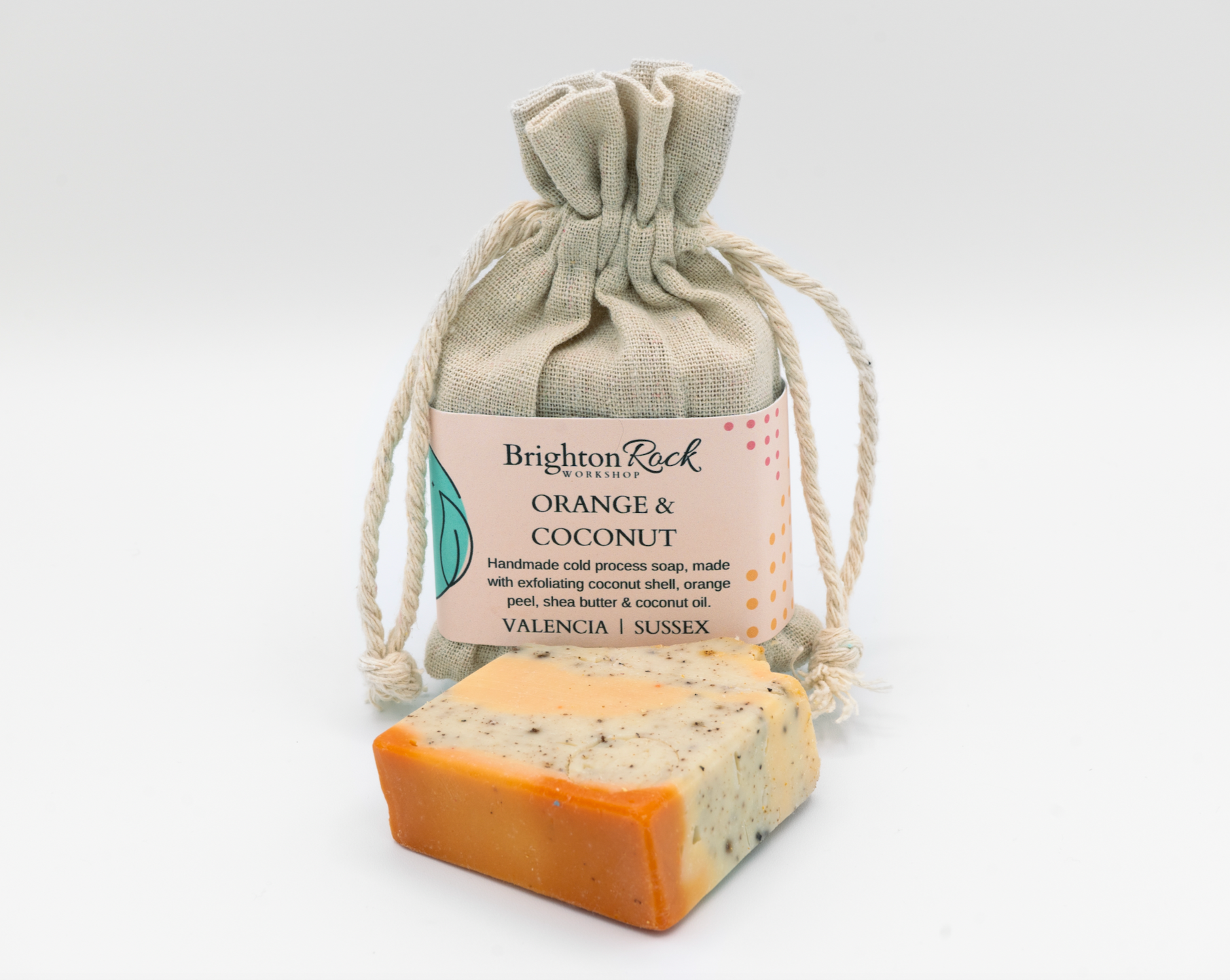 Orange & Coconut - Coconut Shell Exfoliant Soap