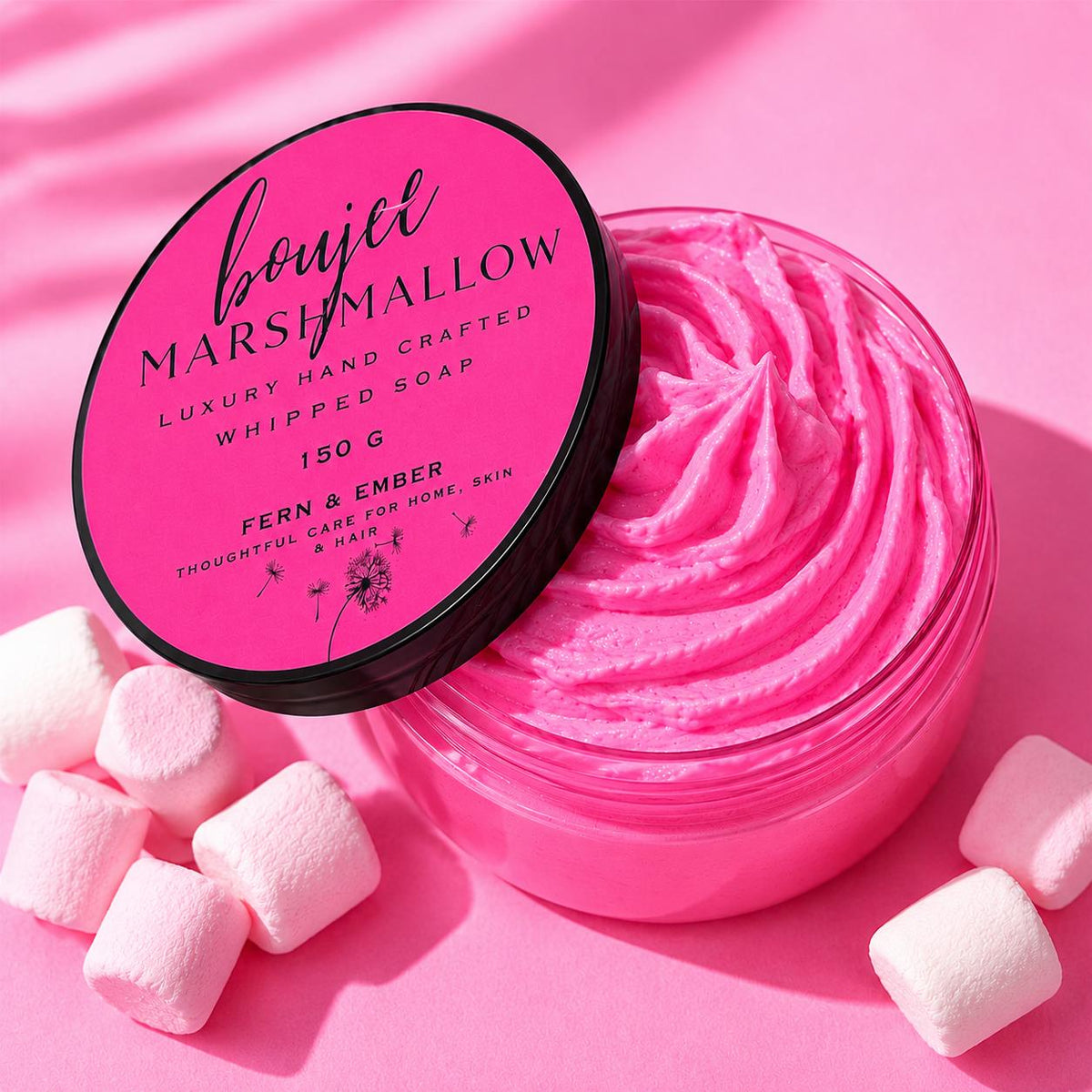 Boujee Marshmallow Whipped Body Soap – Gourmand Scent, Vegan Bath Luxury