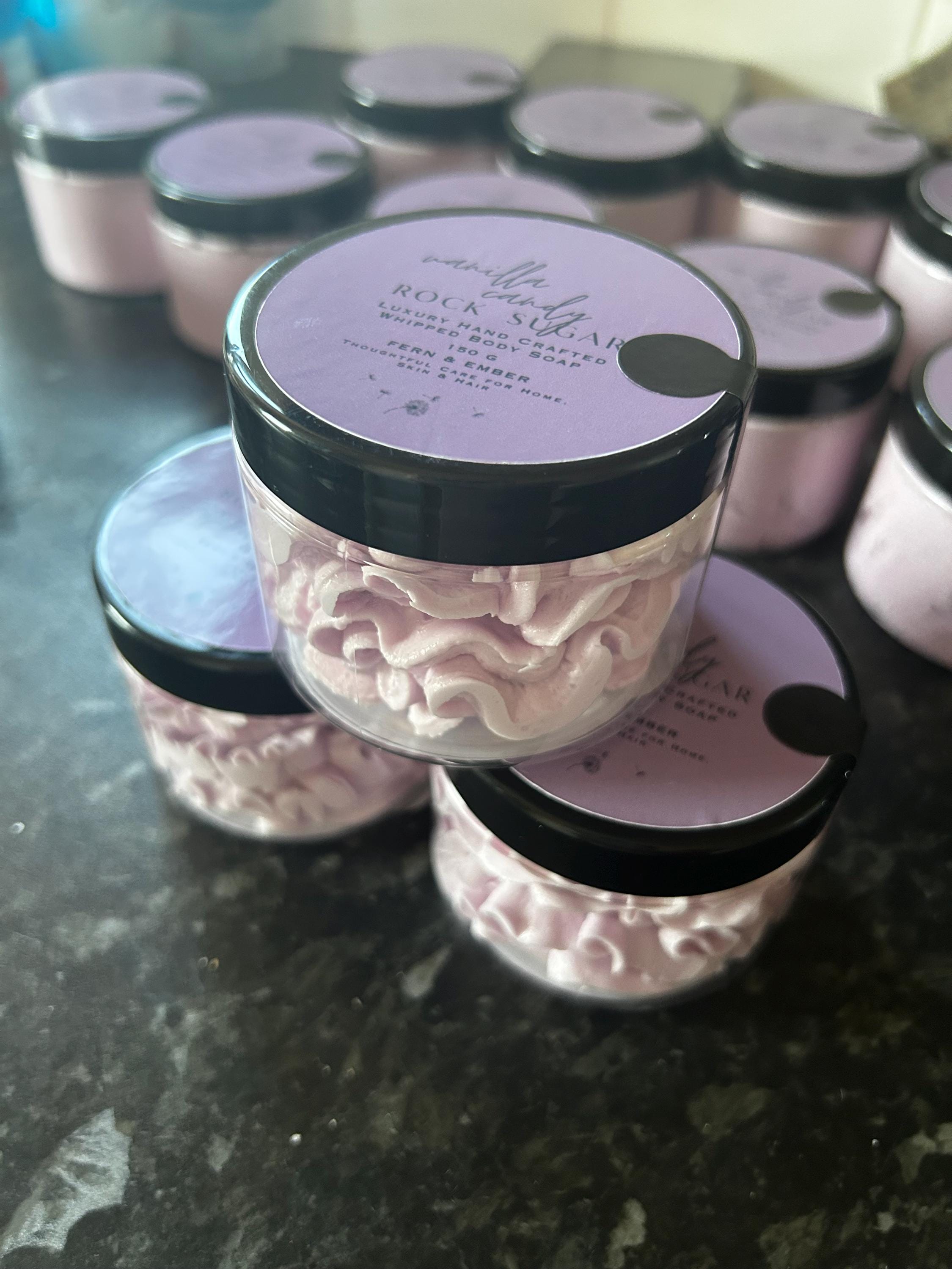 Vanilla Rock Candy Sugar Whipped Body Butter | Shea Dessert Scent, Vegan Hydration