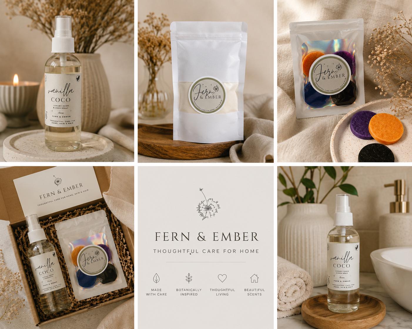 Fern and Ember Home Fragrance Range | Stacey Soloman | Wax Melts, Carpet Freshener, Hoover Scents & Room Spray | Handmade Luxury Home Scents