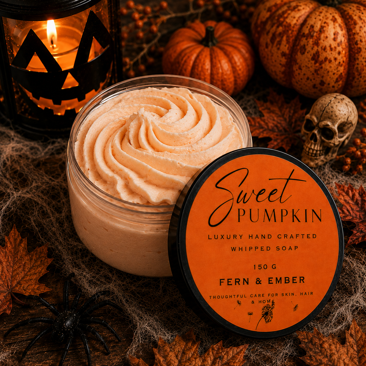 Limited Edition Sweet Pumpkin Whipped Body Soap – Gourmand Scent, Vegan Bath Luxury